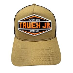 Joe Gibbs Racing Hat Cap Snap Back Mens One‎ Size Brown Black NASCAR New Era